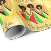 Afrocentric Packpapier "diese Melanin-Magie " (Rolleneckpunkt)