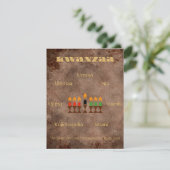Afrocentric Pan African Kwanzaa Party Feiertagskarte (Stehend Vorderseite)