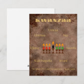 Afrocentric Pan African Kwanzaa Party Feiertagskarte (Vorne/Hinten)