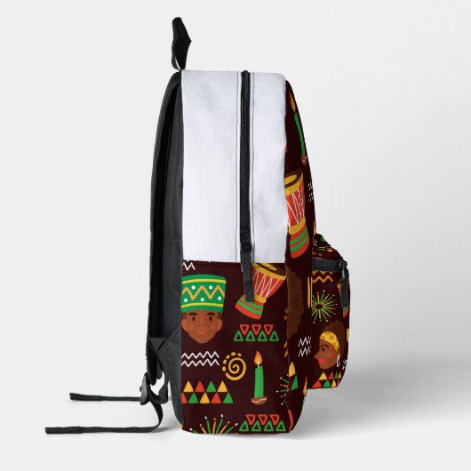 Afrocentric Print Cut Nähen Rucksack (Links)