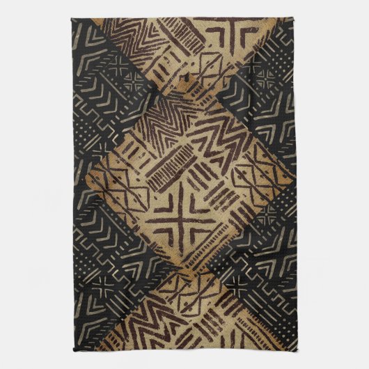 Afrocentric Rustic Patina Geschirrtuch (Vertikal)