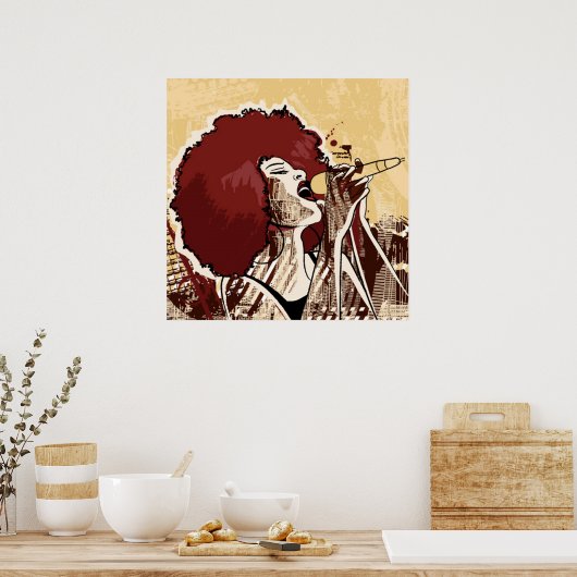 Afrocentric Singer Poster (Küche)