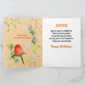 Afrocentric Sister Birthday Card Karte (Innenseite)