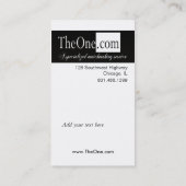 Afrocentric - verabredete Service, Verkuppeln, Visitenkarte (Rückseite)