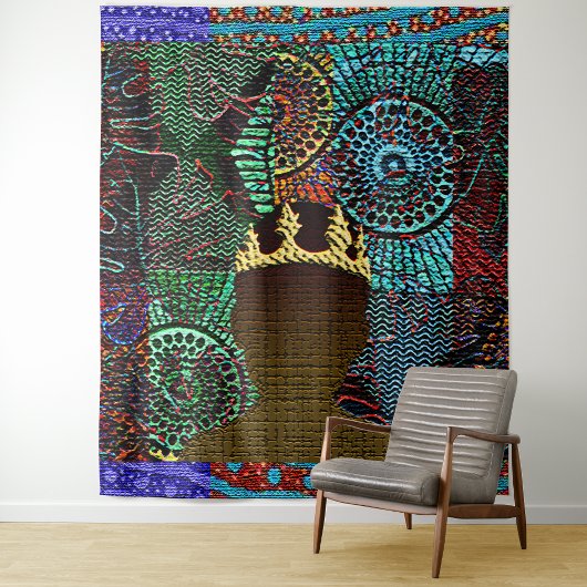 Afrocentric Young Boy King Wandteppich