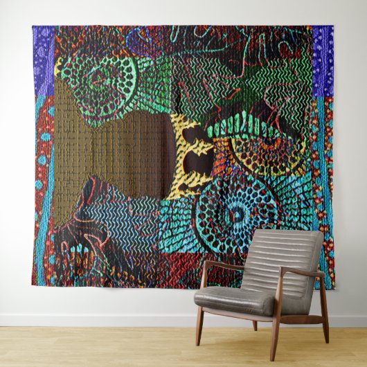 Afrocentric Young Boy King Wandteppich (Beispiel (Horizontal))