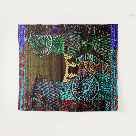 Afrocentric Young Boy King Wandteppich (Vorderseite (Horizontal))