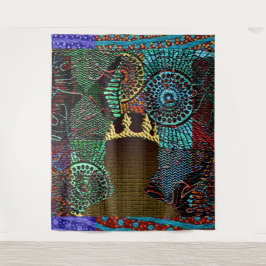 Afrocentric Young Boy King Wandteppich