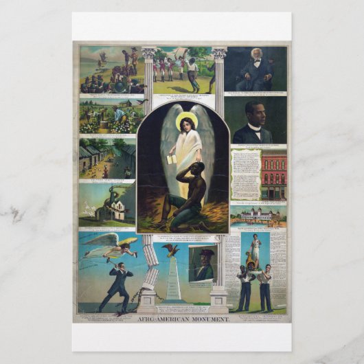 Afroes-amerikanisch Monument, circa 1897 Briefpapier (Vorderseite)