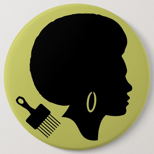 AFROfrau MIT AFRO-AUSWAHL Button (Vorderseite)