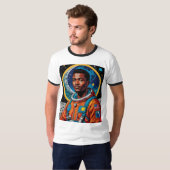 Afrofuturism Space Explorer Grafik-T-Shirt T-Shirt (Vorne ganz)