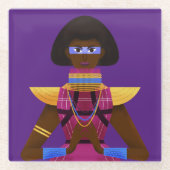 Afrofuturismus Glasuntersetzer (Vorderseite)