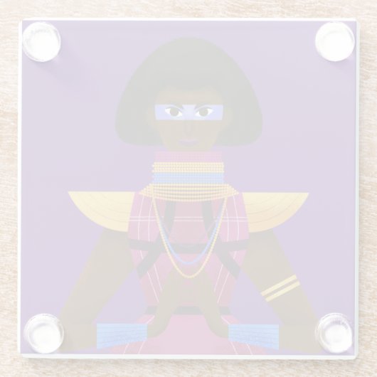 Afrofuturismus Glasuntersetzer (Rückseite)