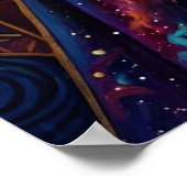 Afrofuturismus Königin Cosmic Nebula Wandkunst Pos Poster (Ecke)