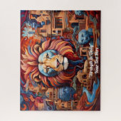 Afrofuturismus : Lebhaftes afrikanisches Schönheit Puzzle (Vertikal)