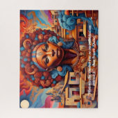 Afrofuturismus : Lebhaftes afrikanisches Schönheit Puzzle (Vertikal)