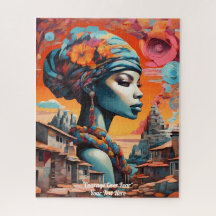Afrofuturismus : Lebhaftes afrikanisches Schönheit
