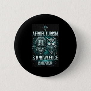 Afrofuturismus Wissen afrikanische Maske Eule Scha Button