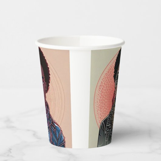 Afrofuturist King 8 oz. Pappbecher (Links)