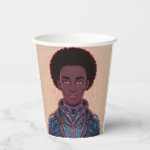 Afrofuturist King 8 oz. Pappbecher (Vorderseite)