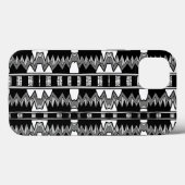 Afrofuturist Pattern Gray Case-Mate iPhone Hülle (Rückseite (Horizontal))