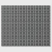 Afrofuturist Pattern Gray Geschenkpapier (Flach)