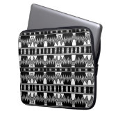 Afrofuturist Pattern Gray Laptopschutzhülle (Vorderseite Links)
