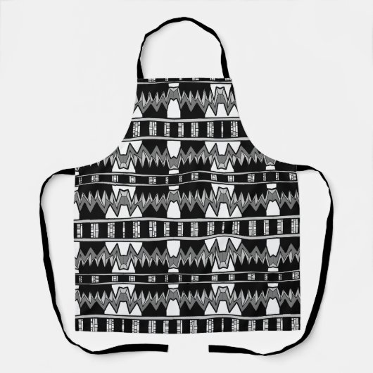 Afrofuturist Pattern Gray Schürze (Vorderseite)