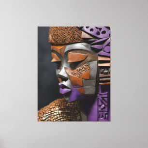 Afrofuturistische Maske Leinwanddruck