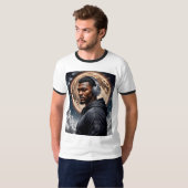 Afrofuturistische Moon Music Vibes T-Shirt (Vorne ganz)