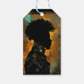 Afrofuturistischer Steampunk Man in Black Geschenkanhänger (Rückseite)