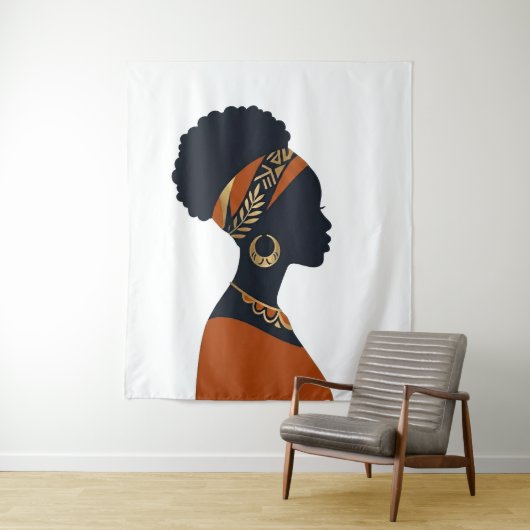 Afrohemian-Königin Strahlende Wandteppich (Beispiel)