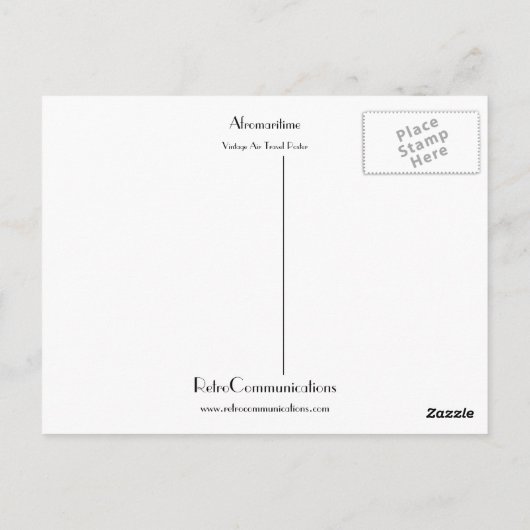 Afromaritime Postkarte (Rückseite)