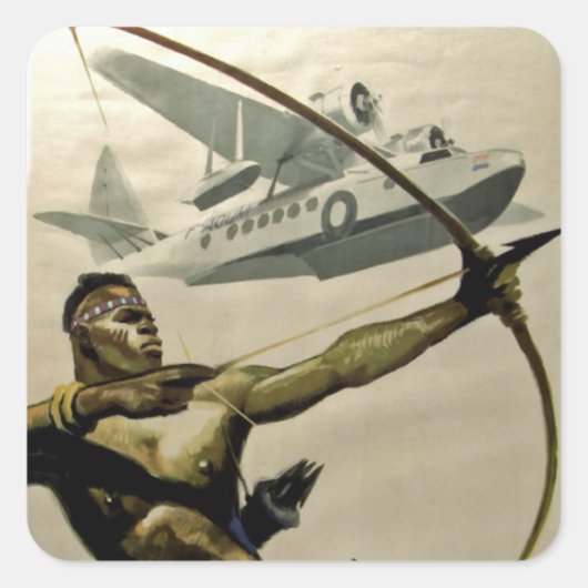 Afromaritime Quadratischer Aufkleber (Vorderseite)