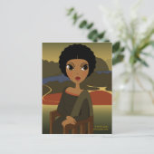 Afro'na Lisa Postkarte (Stehend Vorderseite)