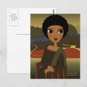 Afro'na Lisa Postkarte (Vorne/Hinten)