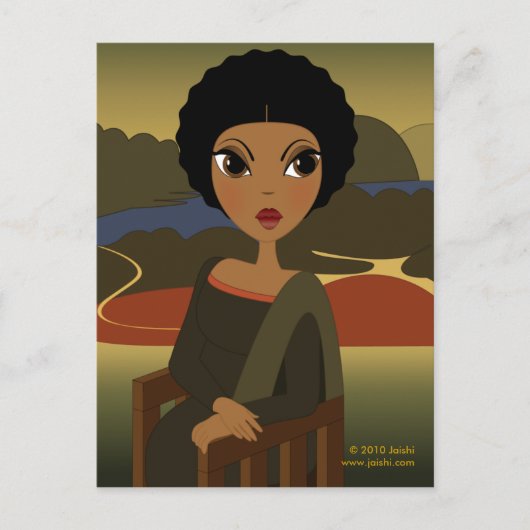 Afro'na Lisa Postkarte (Vorderseite)