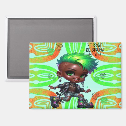 Afropunk Be Brave Magnet (Vorderseite/Rückseite)