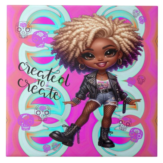 Afropunk erstellt, um Keramik zu erstellen Fliese (Vorderseite)