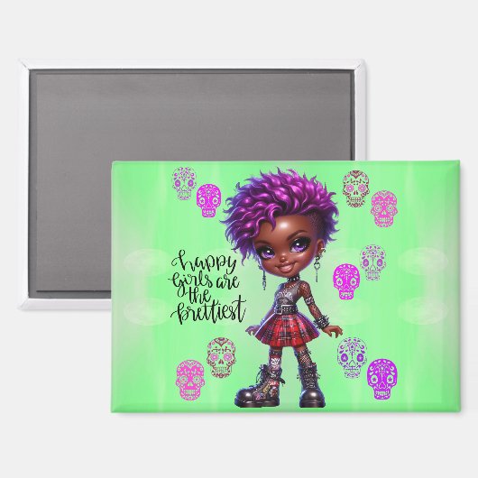 Afropunk Fappiest Girls Magnet (Vorderseite/Rückseite)