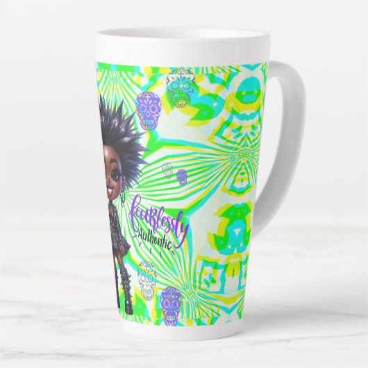 Afropunk Fearless Latte Tasse (Rechte Ecke)