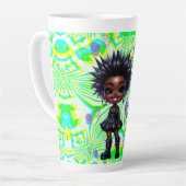 Afropunk Fearless Latte Tasse (Linke Ecke)