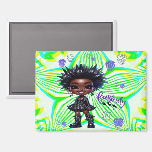 Afropunk Fearless Magnet (Vorderseite/Rückseite)
