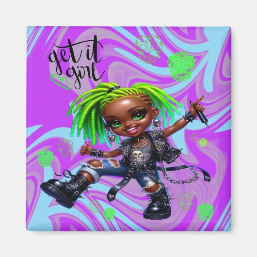 Afropunk Get It Girl Magnet (Vorne)