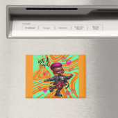 Afropunk Get It Girl Orange Magnet (In Situ (Geschirrspüler))
