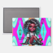 Afropunk Wild Beauty Magnet (Vorderseite/Rückseite)