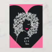 Afros sind Liebe-Postkarte Postkarte (Vorderseite)