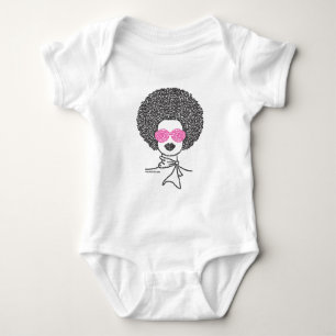 Afros und Shades Baby Strampler