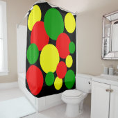 Afrozentric Polka Dots Duschvorhang (Beispiel)