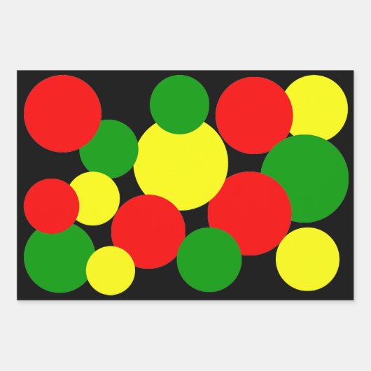 Afrozentric Polka Dots Geschenkpapier Set (Vorderseite)